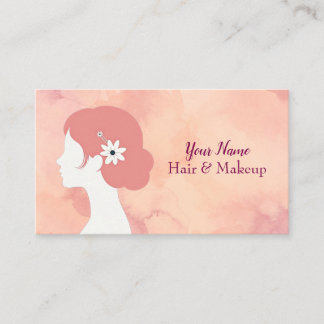 Carte De Visite Faire des cheveux roses pêche