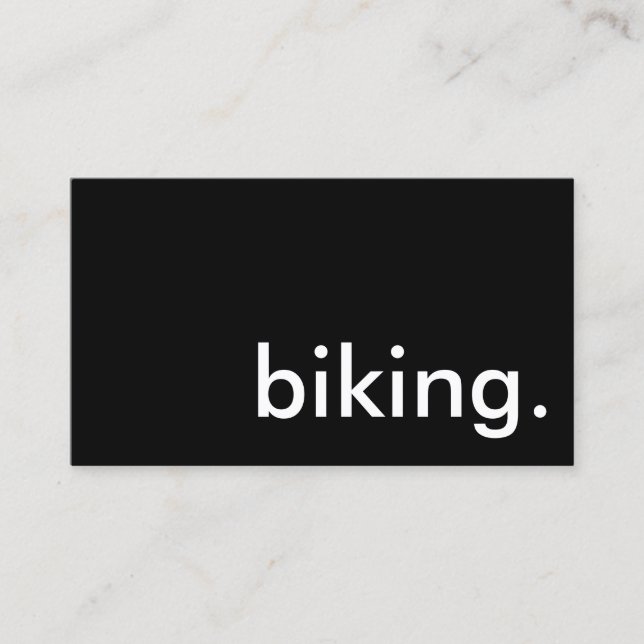 Carte De Visite faire du vélo. (Devant)
