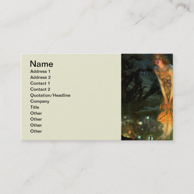 Carte De Visite Fairy Circle Fairies Midsummer Eve (Devant)