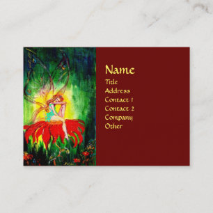 CARTE DE VISITE FAIRY DREAMING SUR LA FLEURS