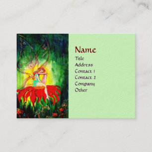 CARTE DE VISITE FAIRY DREAMING SUR LA FLEURS