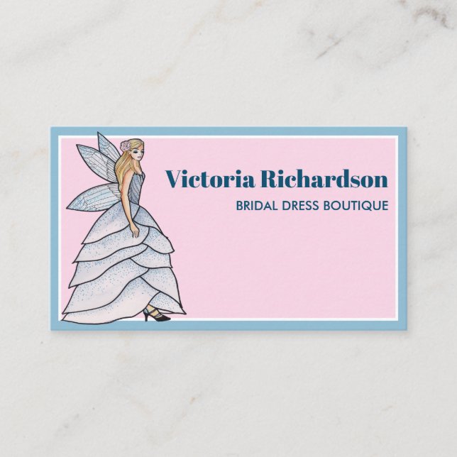 Carte De Visite Fairy Princess Petals Robe Mode Illustration (Devant)