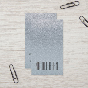 Carte De Visite Fairy Tale Parties scintillant Argent Glam Glamor