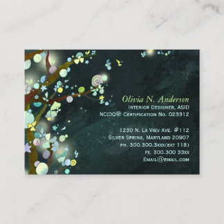 Carte De Visite Fairytale Night Trees sur mesure