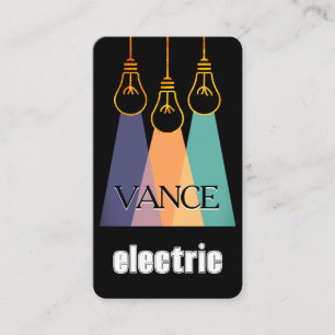 Carte De Visite Faisceau créatif d'ampoule électrique