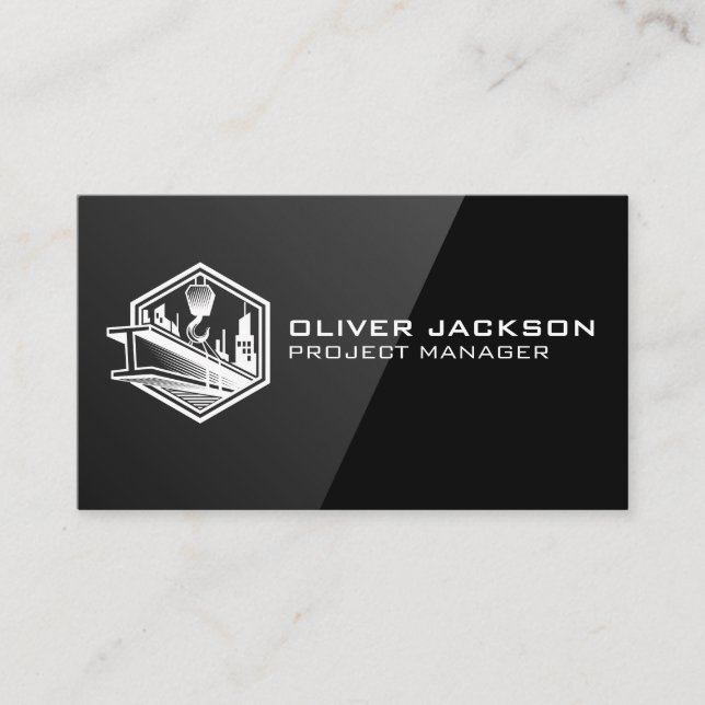 Carte De Visite Faisceau de construction et poutre en acier (Devant)