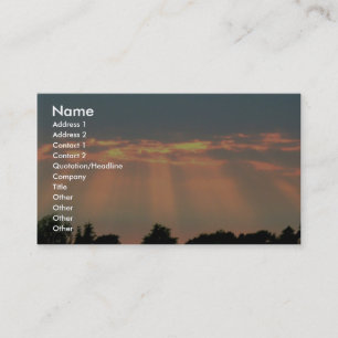 Carte De Visite Faisceaux de Sun par des nuages