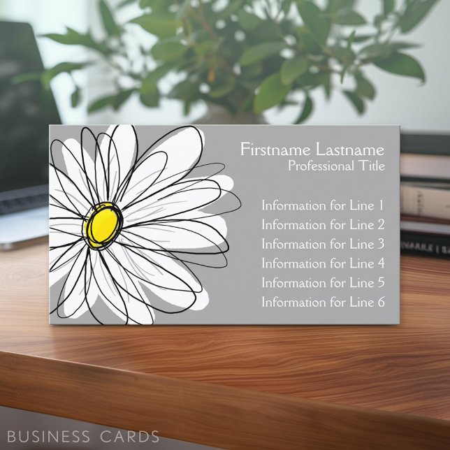 Carte De Visite Faisée lunaire - gris jaune (Custom Business Card - Online Template Plus Low Quantity Printing)