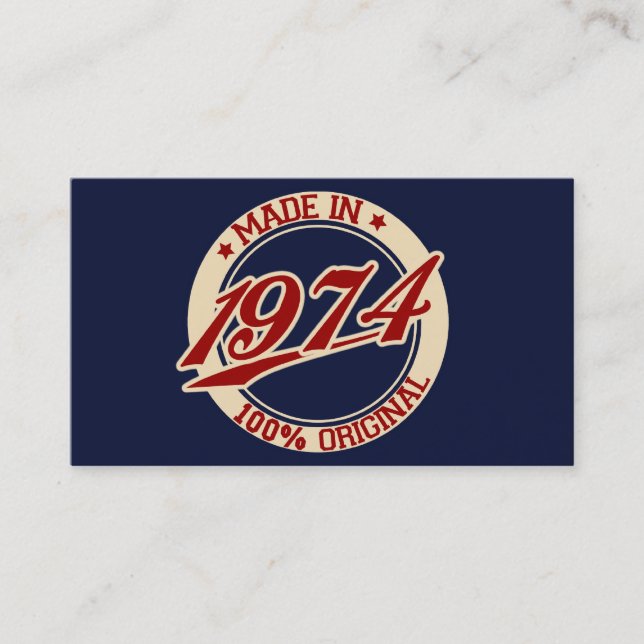 Carte De Visite Fait En 1974 (Devant)