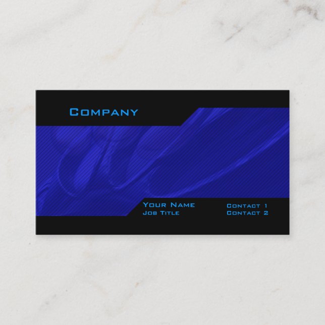 Carte de visite fait sur commande bleu (Devant)