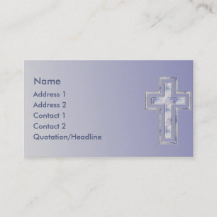 Carte de visite fait sur commande chrétien crois