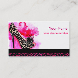 Carte de visite fait sur commande de chaussure