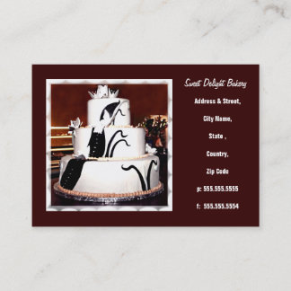 Carte de visite fait sur commande de gâteaux de