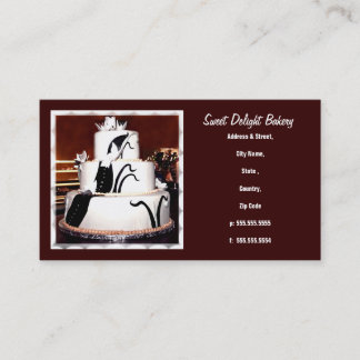 Carte de visite fait sur commande de gâteaux de