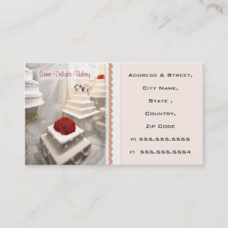 Carte de visite fait sur commande de gâteaux de