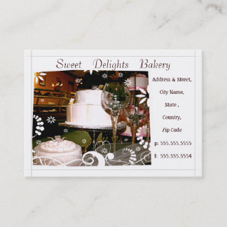 Carte de visite fait sur commande de gâteaux de
