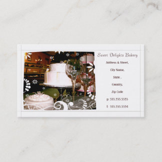Carte de visite fait sur commande de gâteaux de