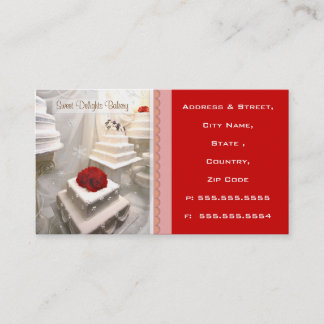 Carte de visite fait sur commande de gâteaux de