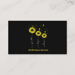Carte De Visite Faith Hope Love Sunflower Childhood Cancer Award