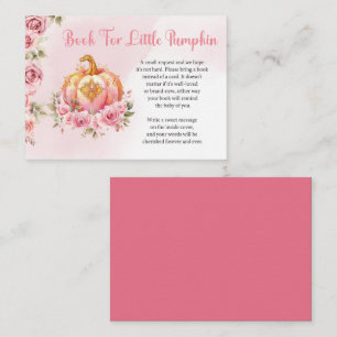 Carte De Visite Fall Pink Citrouille Books for Baby Card