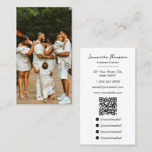 Carte De Visite Famille Style de vie Influenceur Contenu Créateur