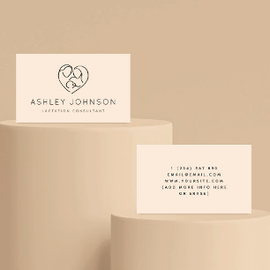 Carte De Visite Family Heart Logo Lactation Allaitement Expert
