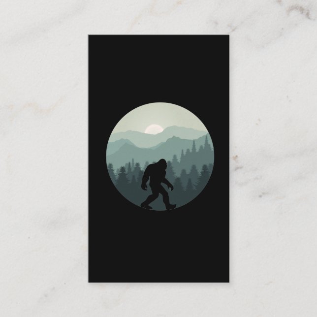 Carte De Visite  Fan Sasquatatch de la forêt de Bigfoot (Devant)
