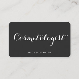 Carte De Visite Fancy Police minimaliste gris foncé