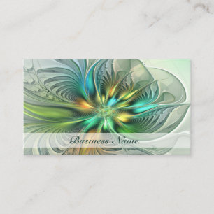 Carte De Visite Fantaisie Abstraite Fleur Colorée Art Fractal