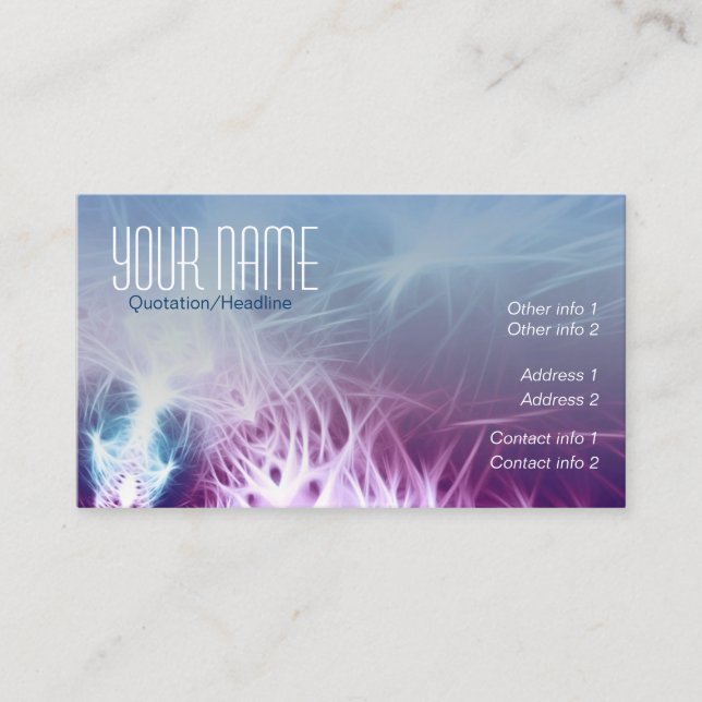 Carte de visite Fantasika Fractal (Devant)