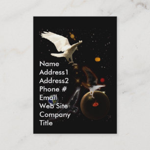 Carte de visite Fantastique du Corbeau Blanc dans
