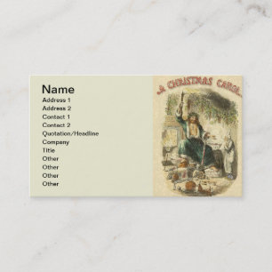 Carte De Visite Fantôme de Noël Présent Scrooge
