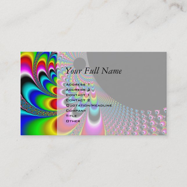 Carte De Visite Fanyc - Mandelbrot Fractal Art (Devant)