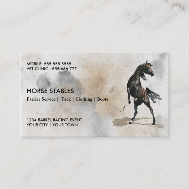 Carte De Visite Farrer Barrel Racing (Devant)