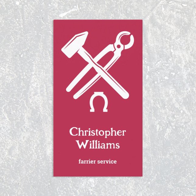 Carte De Visite Farrier (Farrier Business Card Photo)
