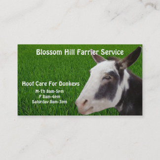 Carte de visite Farrier Donkey