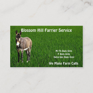 Carte de visite Farrier Donkey