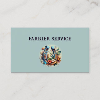 Carte De Visite Farrier Horseshoe Service Bois