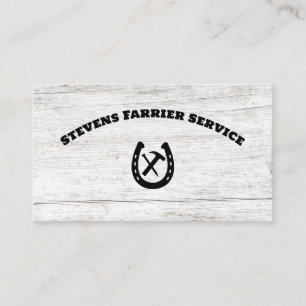 Carte De Visite Farrier Horseshoe Service Bois