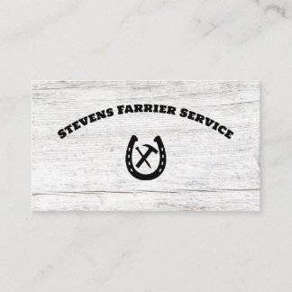 Carte De Visite Farrier Horseshoe Service Bois