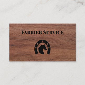 Carte De Visite Farrier Horseshoe Service Bois