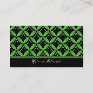 Carte de visite fascinant de la ville haute, vert