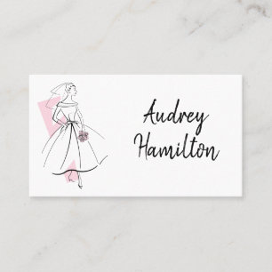 Carte de visite Fashion Bride Rose