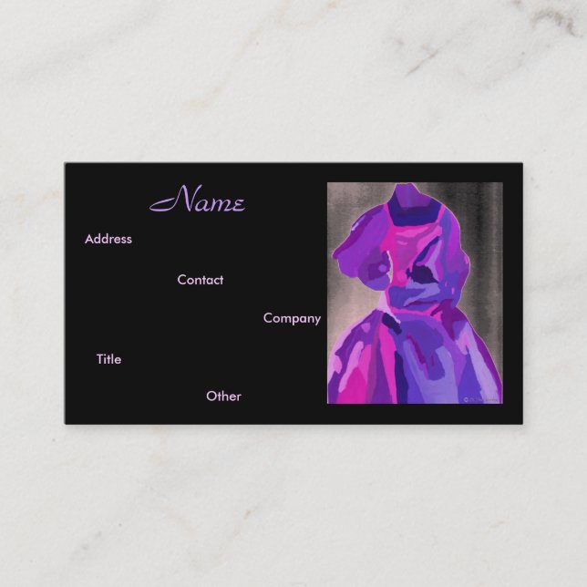 Carte de visite Fashion Designer II (Devant)