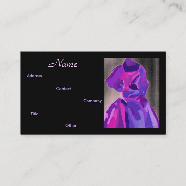 Carte de visite Fashion Designer II (Devant)