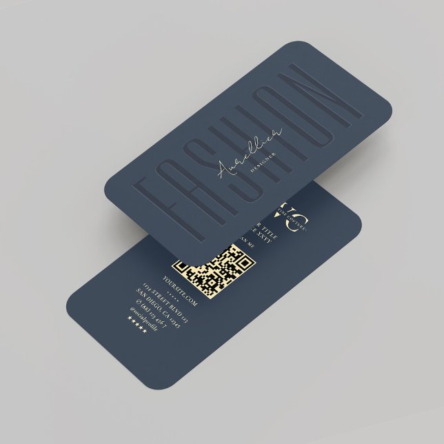 Carte De Visite Fashion Designer Stylist Marketing Dark Blue (Fashion Designer Stylist Marketing Dark Blue Business Card
)