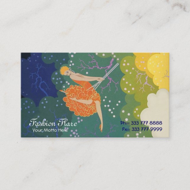 Carte De Visite Fashion Flare Swing Girl (Devant)