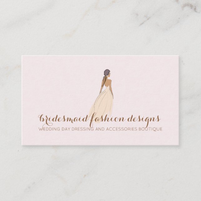Carte De Visite Fashion for Mariage Bridesmaid Event Party (Devant)