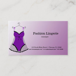 Carte De Visite Fashion Lingerie