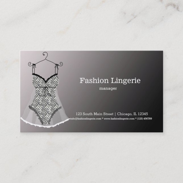 Carte De Visite Fashion Lingerie (Devant)